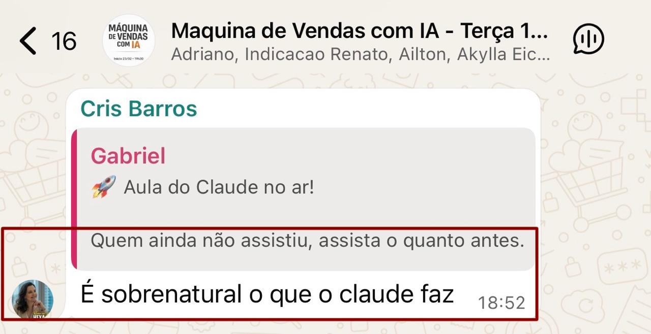 Cris Barros: é sobrenatural o que o Claude faz